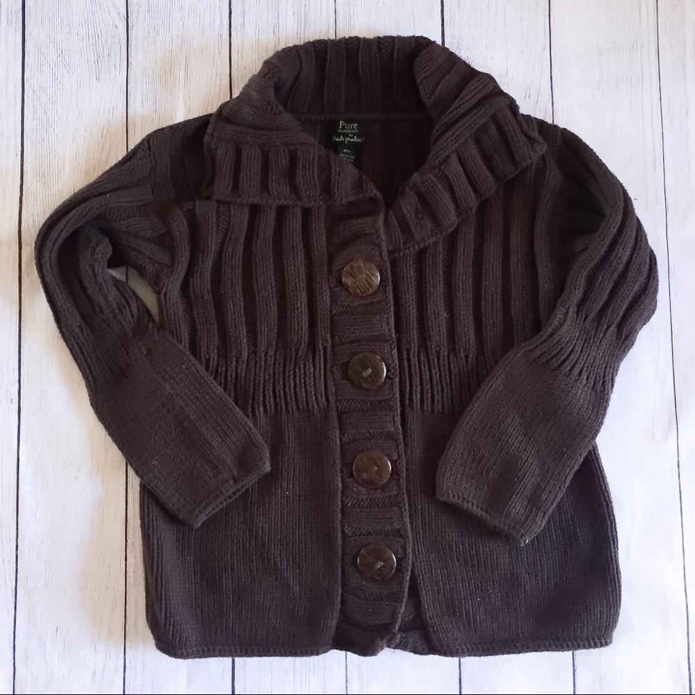 Pure Handknit cardigan sweater